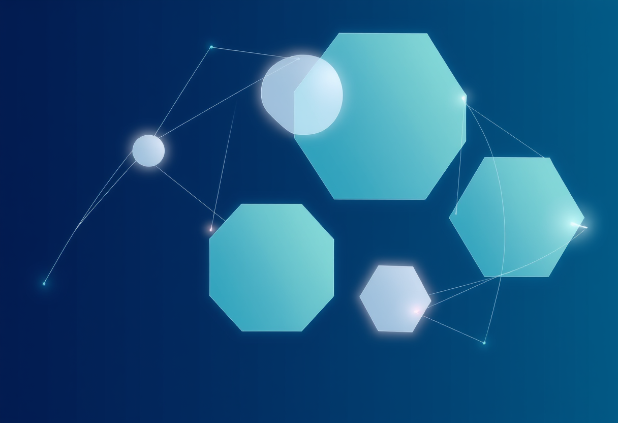 Formes géométriques lumineuses sur fond indigo, symbolisant l'interconnexion des énigmes mentales et les variations culturelles mondiales.